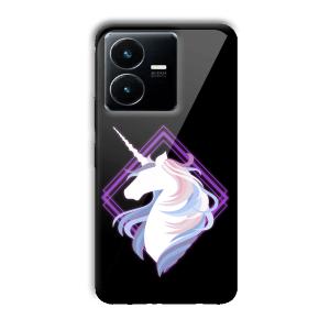 Unicorn Customized Printed Glass Back Cover for Vivo Y22