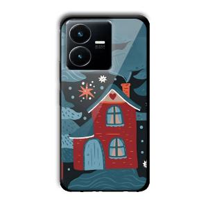 Red House Customized Printed Glass Back Cover for Vivo Y22