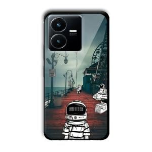 Little Astronaut Customized Printed Glass Back Cover for Vivo Y22