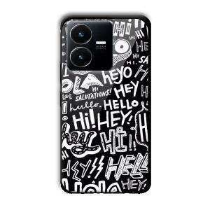 Hello Customized Printed Glass Back Cover for Vivo Y22