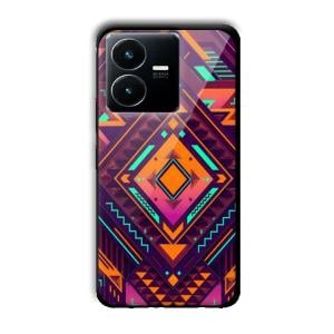 Purple Prism Customized Printed Glass Back Cover for Vivo Y22