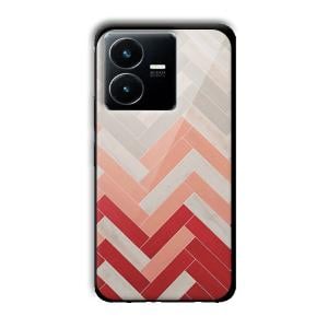 Light Red Customized Printed Glass Back Cover for Vivo Y22