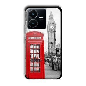 Telephone Retro Customized Printed Glass Back Cover for Vivo Y22