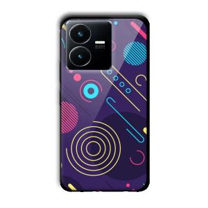 Purple Music Customized Printed Glass Back Cover for Vivo Y22