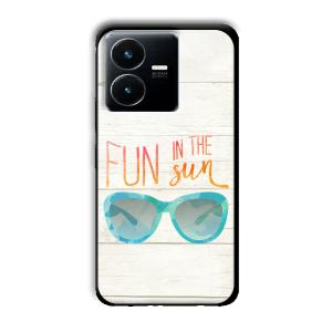 Fun in the Sun Customized Printed Glass Back Cover for Vivo Y22
