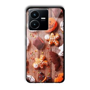 Gingerbread Customized Printed Glass Back Cover for Vivo Y22