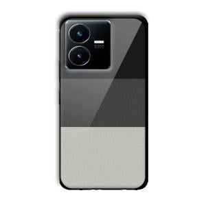 Shades of Grey Customized Printed Glass Back Cover for Vivo Y22