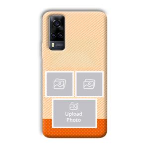 Orange Background Customized Printed Back Cover for Vivo Y31