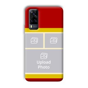 Red Yellow Collage Customized Printed Back Cover for Vivo Y31
