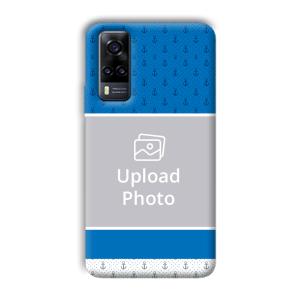 Blue White Design Customized Printed Back Cover for Vivo Y31