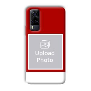 Red & White Customized Printed Back Cover for Vivo Y31