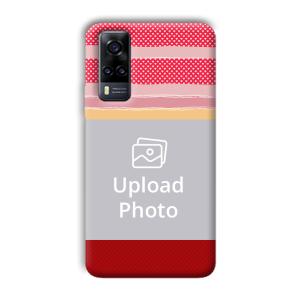 Red Pink Design Customized Printed Back Cover for Vivo Y31