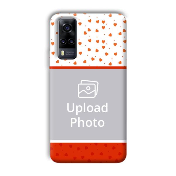 Orange Hearts Customized Printed Back Cover for Vivo Y31