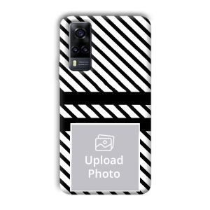 White Black Customized Printed Back Cover for Vivo Y31