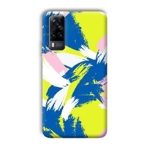 Blue White Pattern Phone Customized Printed Back Cover for Vivo Y31