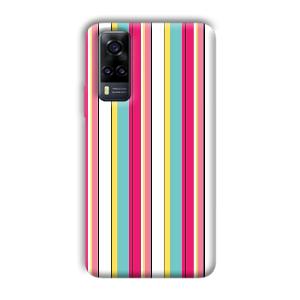 Lines Pattern Phone Customized Printed Back Cover for Vivo Y31