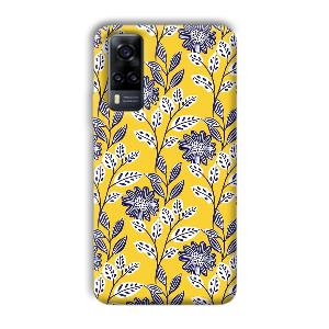 Yellow Fabric Design Phone Customized Printed Back Cover for Vivo Y31