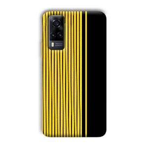 Yellow Black Design Phone Customized Printed Back Cover for Vivo Y31