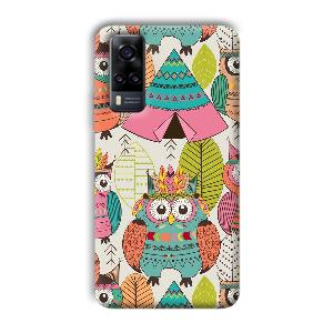 Fancy Owl Phone Customized Printed Back Cover for Vivo Y31
