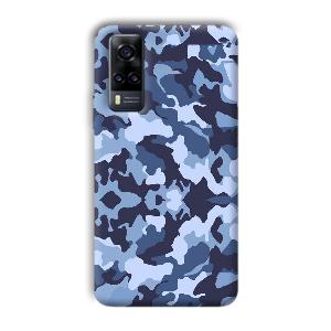 Blue Patterns Phone Customized Printed Back Cover for Vivo Y31
