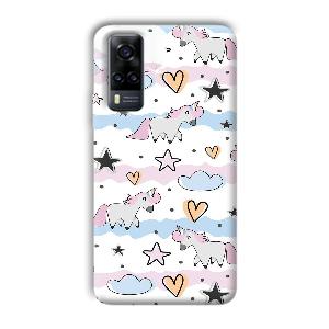 Unicorn Pattern Phone Customized Printed Back Cover for Vivo Y31