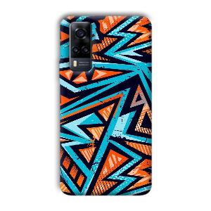 Zig Zag Pattern Phone Customized Printed Back Cover for Vivo Y31