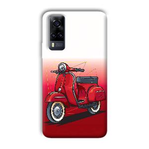 Red Scooter Phone Customized Printed Back Cover for Vivo Y31