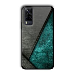 Aqua Green Customized Printed Glass Back Cover for Vivo Y31