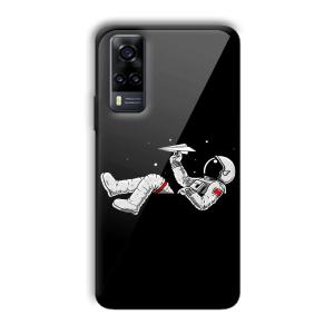 Lazy Astronaut Customized Printed Glass Back Cover for Vivo Y31