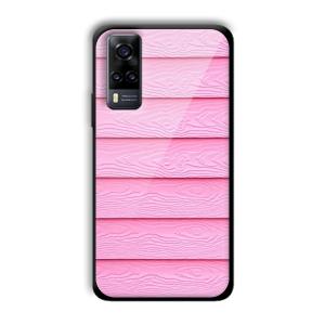Pink Waves Customized Printed Glass Back Cover for Vivo Y31