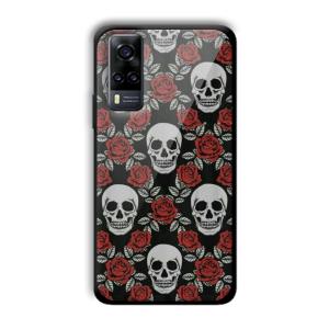 Red Skull Customized Printed Glass Back Cover for Vivo Y31