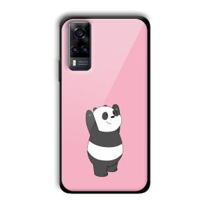 Pink Panda Customized Printed Glass Back Cover for Vivo Y31