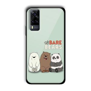 We Bare Bears Customized Printed Glass Back Cover for Vivo Y31