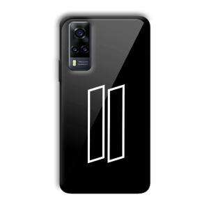 2 Stripes Customized Printed Glass Back Cover for Vivo Y31
