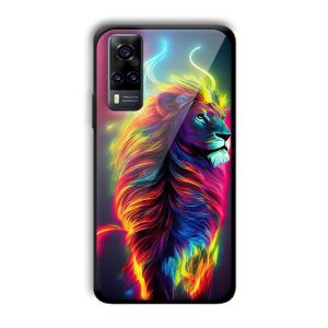 Neon Lion Customized Printed Glass Back Cover for Vivo Y31