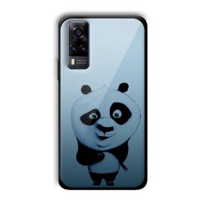 Cute Panda Customized Printed Glass Back Cover for Vivo Y31