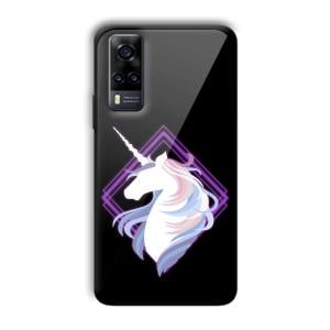 Unicorn Customized Printed Glass Back Cover for Vivo Y31