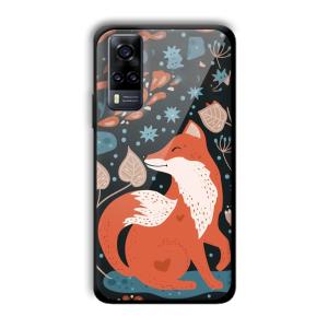 Cute Fox Customized Printed Glass Back Cover for Vivo Y31