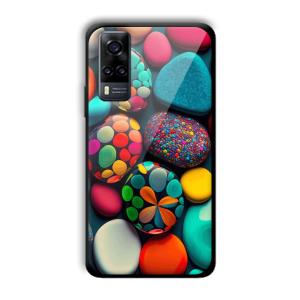 Colored Pebbles Customized Printed Glass Back Cover for Vivo Y31