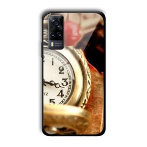 Golden Watch Customized Printed Glass Back Cover for Vivo Y31