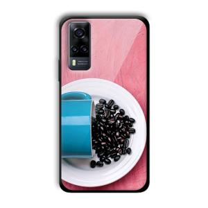 Coffee Beans Customized Printed Glass Back Cover for Vivo Y31