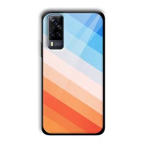 Colorful Stripes Customized Printed Glass Back Cover for Vivo Y31