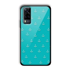 Teal Anchor Customized Printed Glass Back Cover for Vivo Y31