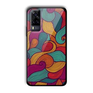Curved Colors Customized Printed Glass Back Cover for Vivo Y31