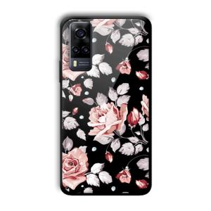 Flowery Design Customized Printed Glass Back Cover for Vivo Y31