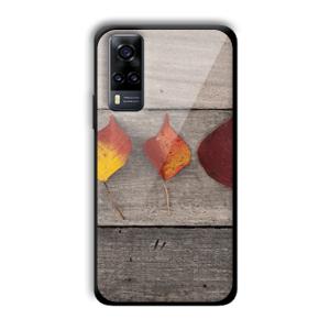 Rusty Leaves Customized Printed Glass Back Cover for Vivo Y31