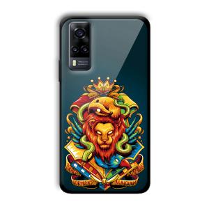 Fiery Lion Customized Printed Glass Back Cover for Vivo Y31
