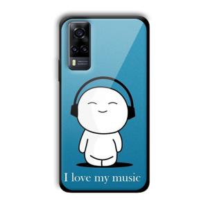 I Love my Music Customized Printed Glass Back Cover for Vivo Y31
