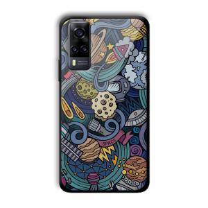 Space Graffiti Customized Printed Glass Back Cover for Vivo Y31