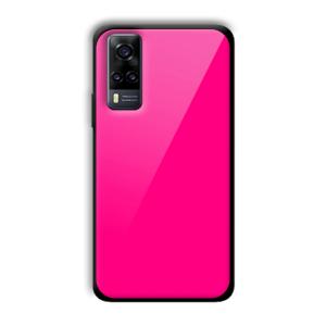 Neon Pink Customized Printed Glass Back Cover for Vivo Y31